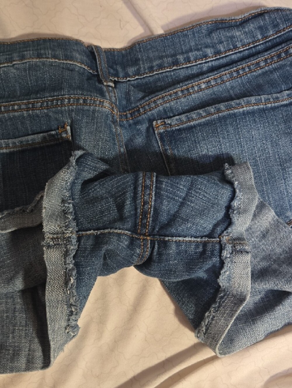 Old Navy Blue Distressed Boyfriend Denim Shorts - Picture 5 of 5